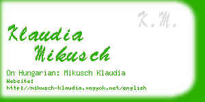 klaudia mikusch business card